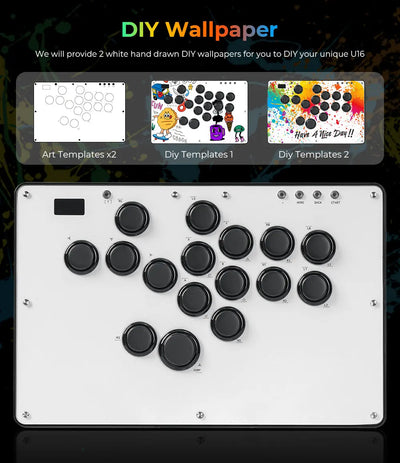 Haute42-COSMOX Leverless Controller Keyboard For PC/PS3/PS4/PS5/XBOX Switch Steam Fighting Gaming Joystick Support DIY Wallpaper