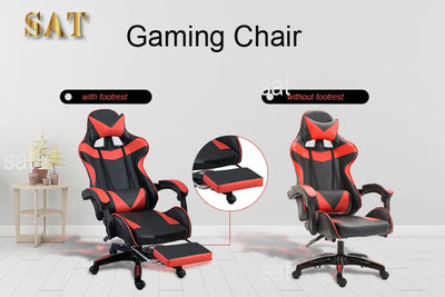 Custom China Black Red Wooden Frame LED PU Leather Office Adult Ergonomic RGB Racing Computer PC Gamer Gaming Chair For Sale