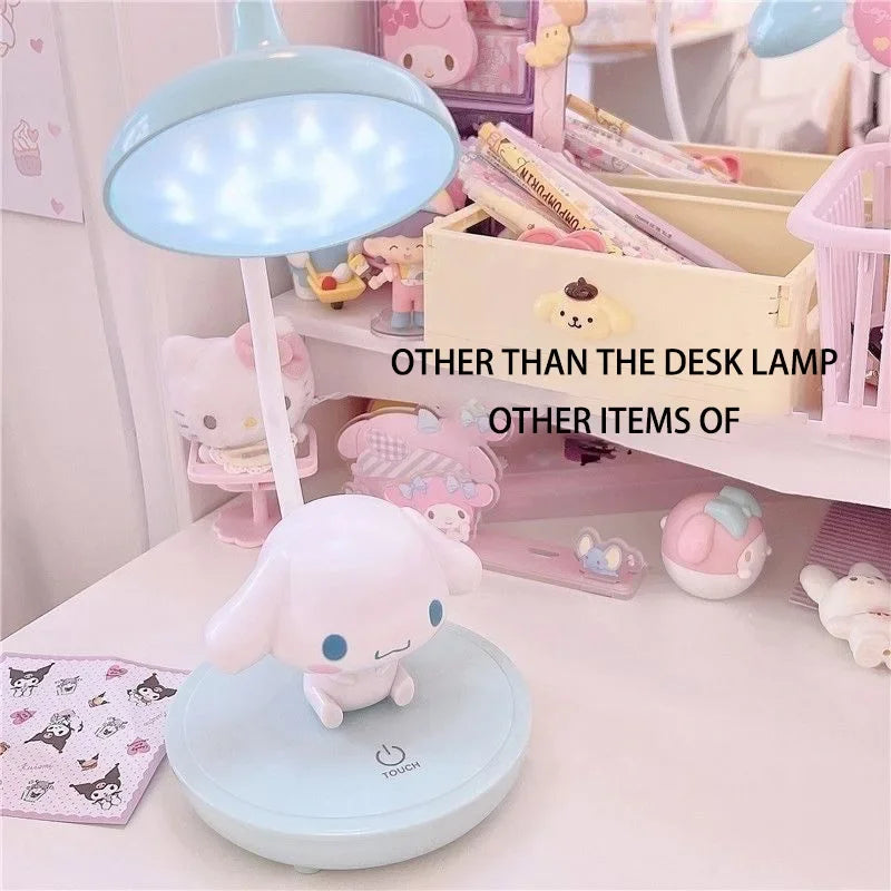 Kawaii Sanrio Cinnamoroll My Melody Cartoon LED Desktop Bedside Desk Lamp Night Light Ornaments Daily Necessities