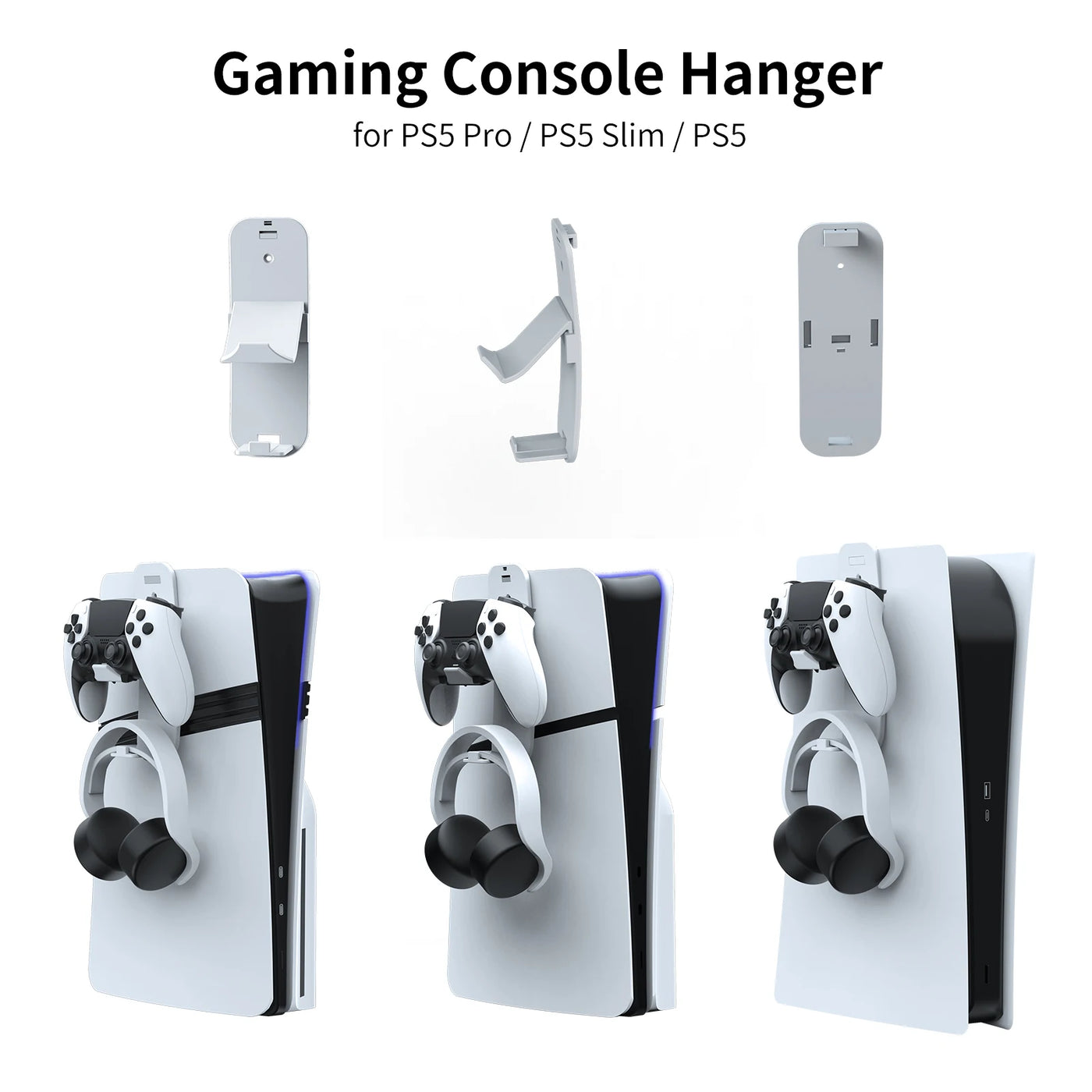 Gaming Headset Stand Rack For PS5 Pro/PS5 Slim Game Controller Headset Stand Hanging Hanger For PS5 Pro/PS5 Slim Console Game