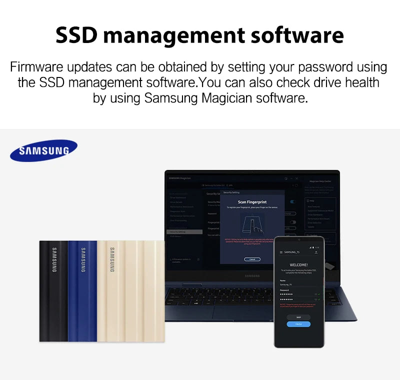 Samsung T7 Shield SSD 1TB 2TB High Speed External Solid State Disk Hard Drive Portable SSD USB 3.2 Gen2 For Desktop Laptop