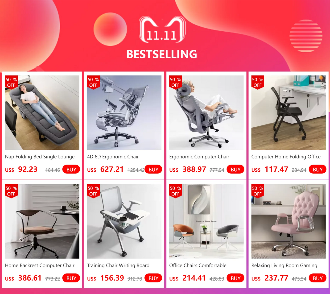 Ergonomic Computer Chair Comfortable Home Gaming Chair Dormitory Reclining Mesh Fabric 컴퓨터 의자 Стул Furniture Стул Компьютерный