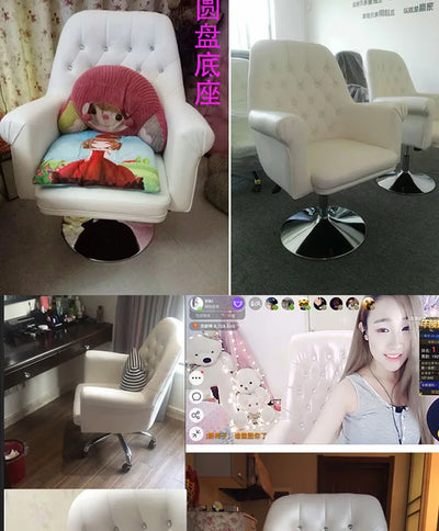 XL female live streaming host chair swivel chair gaming leather office ergonomic computer