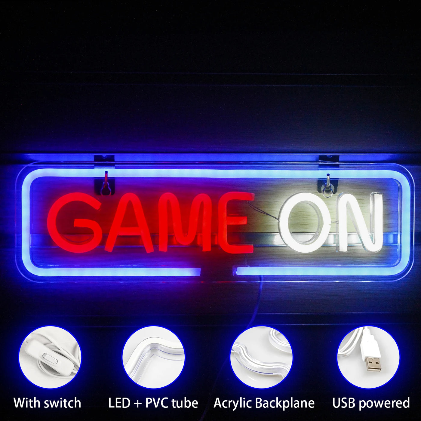 Wanxing Gamer On Neon Light Custom LED Signs Lamp Punk Men Dorm Boy Bedroom Design Additions To The Room Decor Personalized Gift