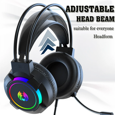 Gaming Headset 7.1 Stereo Surround Bass Headset Computer Gaming Console with Microphone RGB Headset