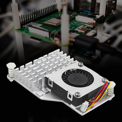 For Raspberry Pi 5 Active Cooler Official Fan Heatsink Compatible Holder Metal Heatsink Radiator Cooling Radiator