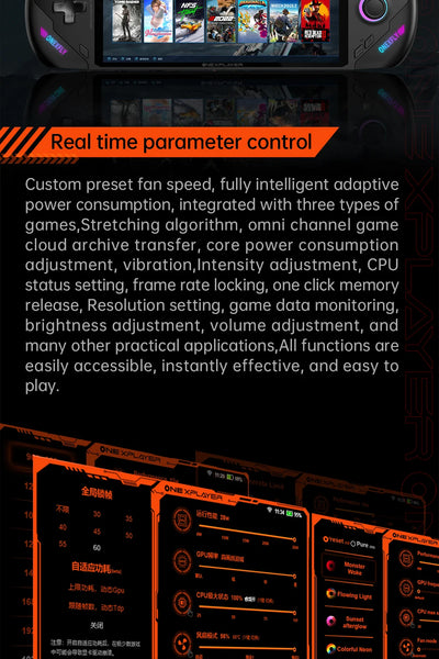 Latest Onexplayer ONEXFLY F1 PRO AMD AI 9 365 AI 9 HX370 7 Inch Wins Gaming Console Handheld Console Notebook Laptop Portable