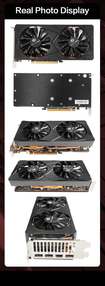 USED AMD RX 5700 XT 8GB Graphics Card GDDR6 256Bit PCI-E 4.0×16 6+8Pin Radeon GPU Rx 5700XT Gaming Video Card Placa De Video