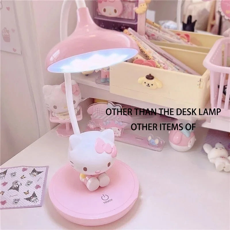 Kawaii Sanrio Cinnamoroll My Melody Cartoon LED Desktop Bedside Desk Lamp Night Light Ornaments Daily Necessities