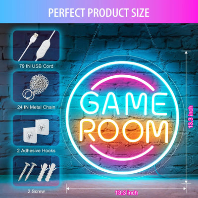 Game Zome Neon Sign LED Wall Decor USB Powered  Acrylic For Gaming Lighting Bedroom Bedside Wall Decor Gamer Party Birthday Gift