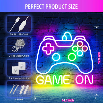 Game Zome Neon Sign LED Wall Decor USB Powered  Acrylic For Gaming Lighting Bedroom Bedside Wall Decor Gamer Party Birthday Gift