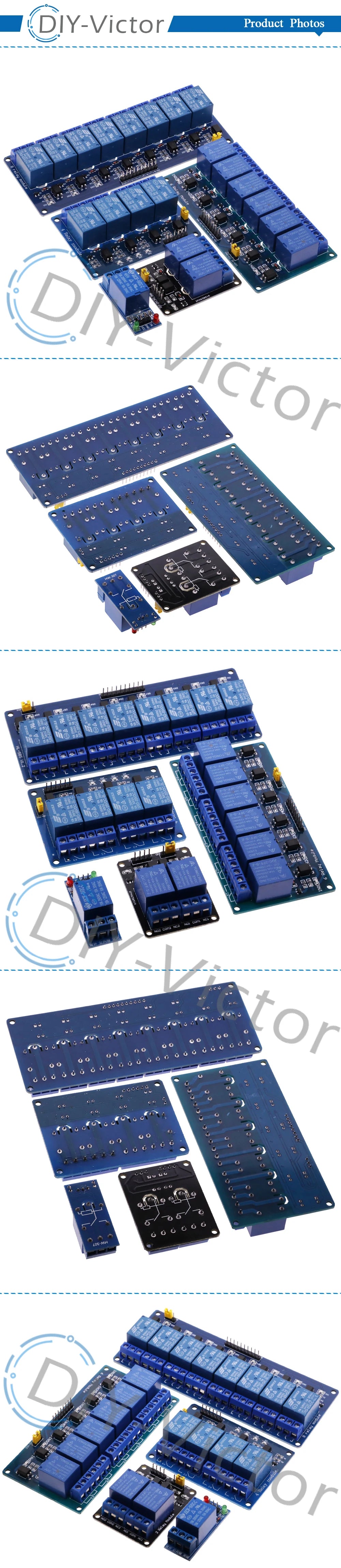 1 2 4 6 8 Channel DC 5V 12V Relay Module with Optocoupler