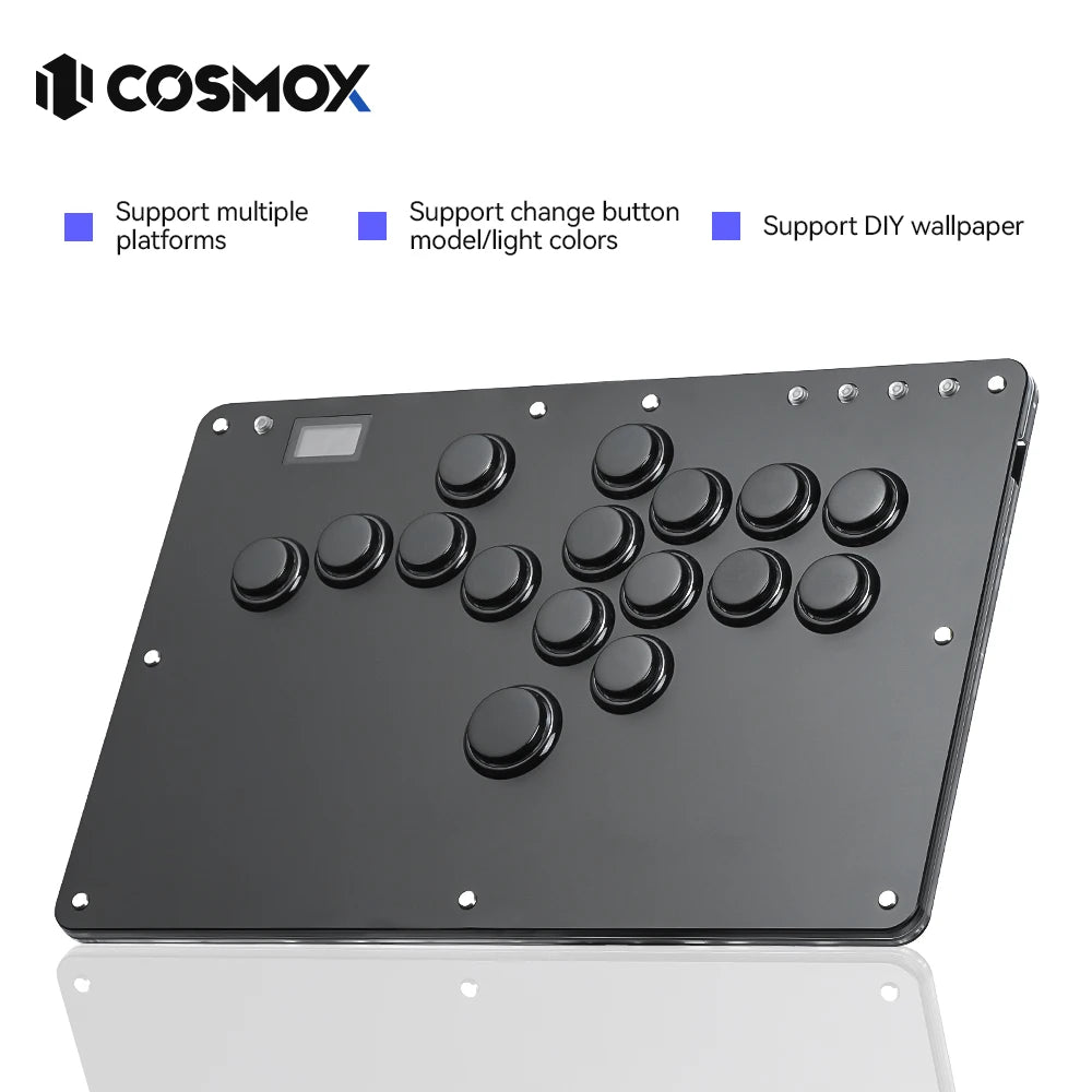 Haute42- COSMOX Hitbox Fighting Gaming Joystick For PC/PS3/PS4/PS5/XBOX Switch Steam Leverless Controller Rims Rim Button Rim