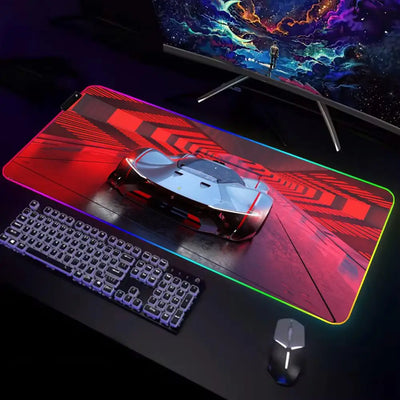 Gamer Rug Big Mouse Pad Gamer Rgb Desk Mat Back Light Led Mousepad Setup Gaming Accessories Deskmat Big Mousepepad Backlight