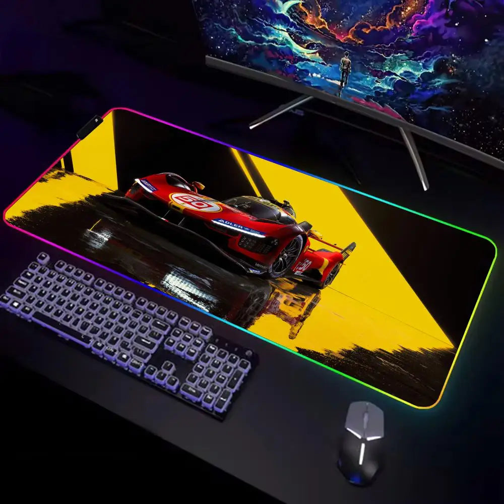 Gamer Rug Big Mouse Pad Gamer Rgb Desk Mat Back Light Led Mousepad Setup Gaming Accessories Deskmat Big Mousepepad Backlight