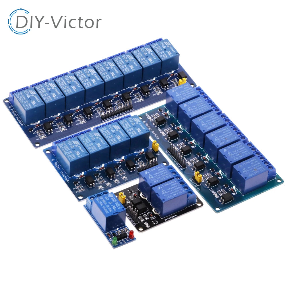 1 2 4 6 8 Channel DC 5V 12V Relay Module with Optocoupler