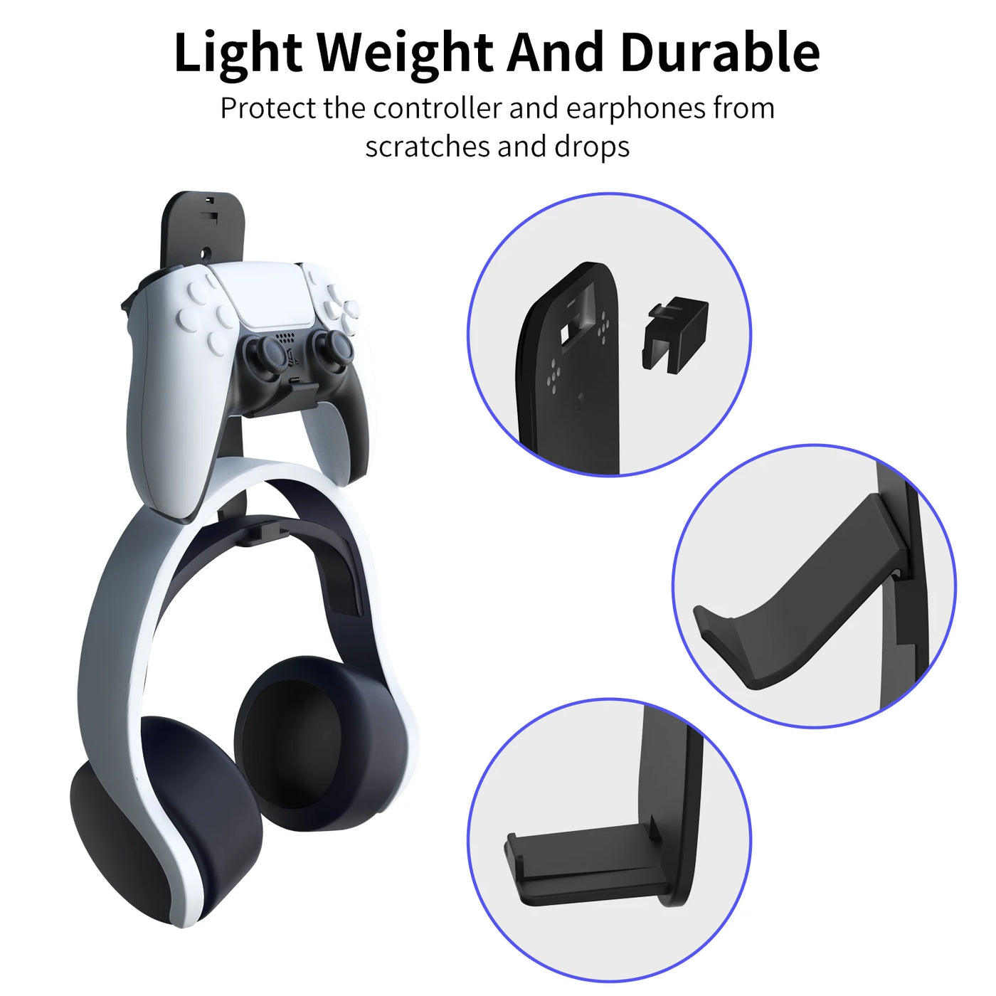 Gaming Headset Stand Rack For PS5 Pro/PS5 Slim Game Controller Headset Stand Hanging Hanger For PS5 Pro/PS5 Slim Console Game