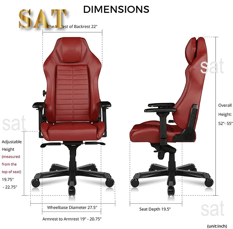 High Quality PU Leather Reclining Gaming Chair Adjustable Ergonomic Master Gamer Chair For Games