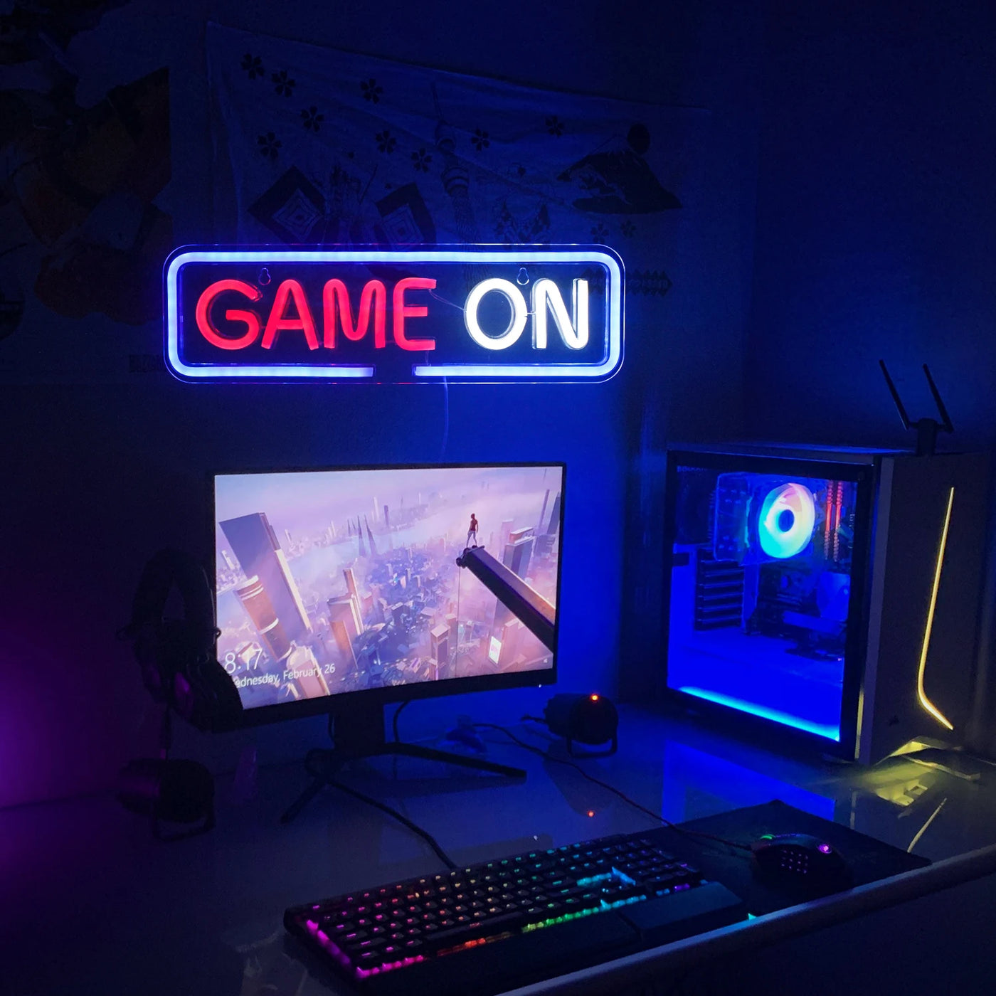 Wanxing Gamer On Neon Light Custom LED Signs Lamp Punk Men Dorm Boy Bedroom Design Additions To The Room Decor Personalized Gift