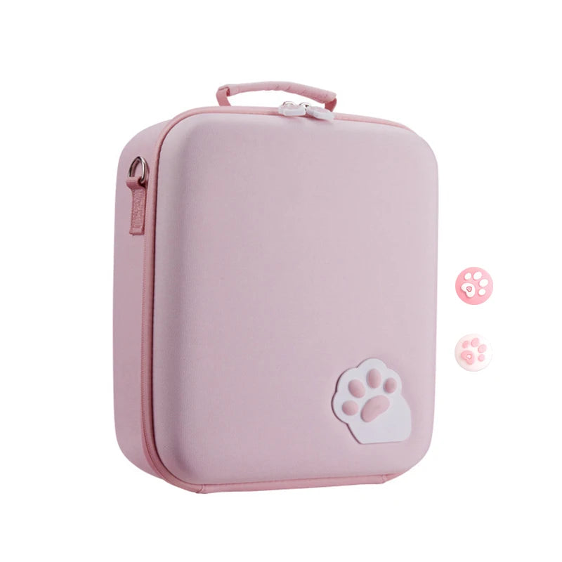 Kawaii Carrying Travel Case for Nintendo Switch/Switch OLED Console Pouch Bag Gaming Accessories with Free Thumbstick Grips