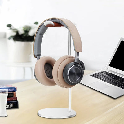 Curved Headphone Stand Rack Sturdy Metal Gaming Headset Earphone Holder Hanger With Solid Base For Table Desk Display