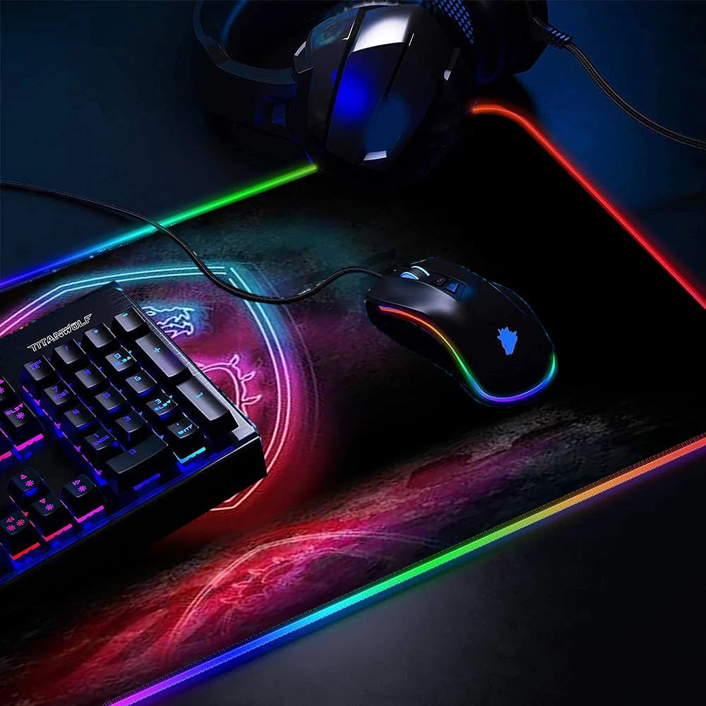 Led Light Mats Gamepad Extra Large Mouse Pad 120x60cm Speed Setup Gaming Desk Mat Notebooks Gamer Mousepad Dragon ROG Rgb for Pc