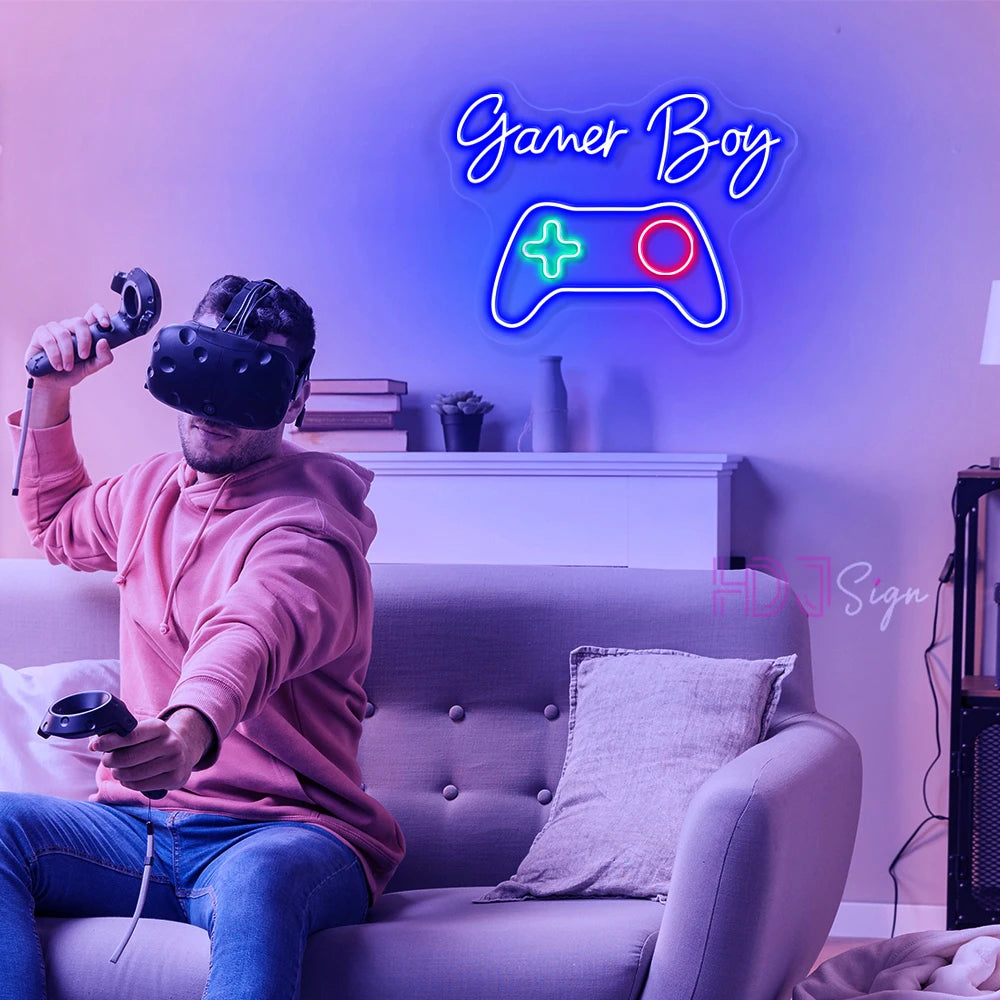 Neon Led Sign Gamer Boy Girl Room Decor Bedroom Wall Hanging Neon Sign Led Light USB Party Decor Birthday Neon Lights Cool Gifts