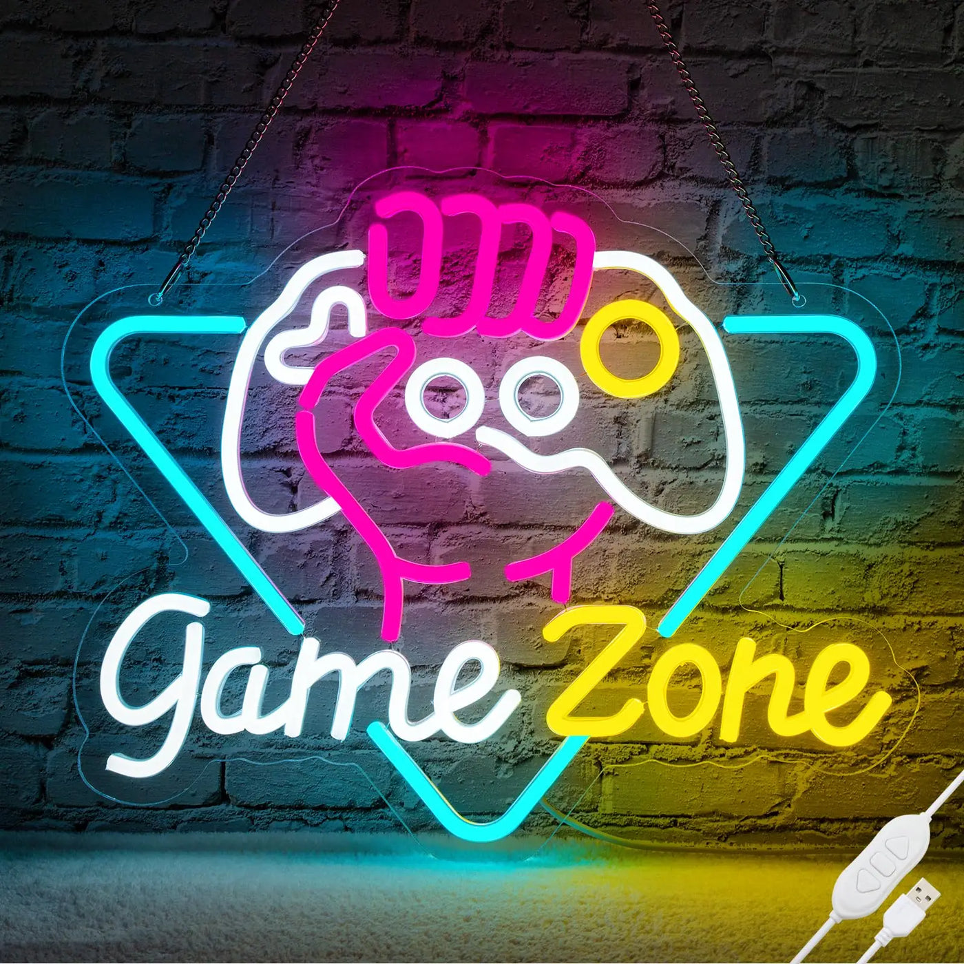 Game Zome Neon Sign LED Wall Decor USB Powered  Acrylic For Gaming Lighting Bedroom Bedside Wall Decor Gamer Party Birthday Gift