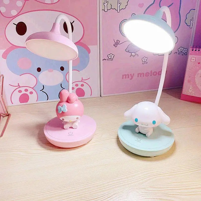 Kawaii Sanrio Cinnamoroll My Melody Cartoon LED Desktop Bedside Desk Lamp Night Light Ornaments Daily Necessities