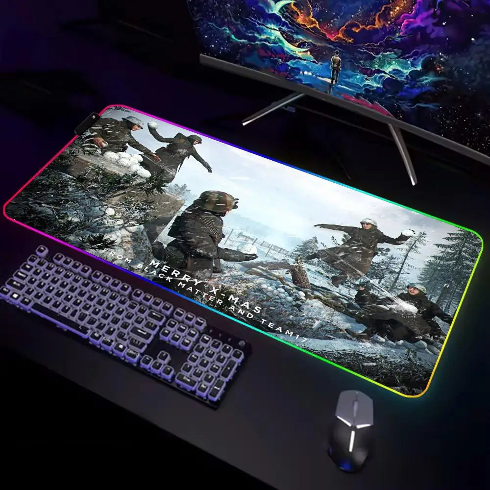 Skin Game Lies Of P Mouse Pad Gamer Rgb Desk Mat Back Light Led Mouse Setup Gaming Accessories Deskmat Big Mousepepad Backlight