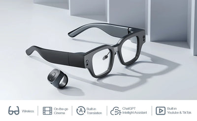 INMO Air2 AR Glasses Wireless Smart Glasses Dual Screen Touch with Control Ring ChatGPT AI Assistant Real Time Translation