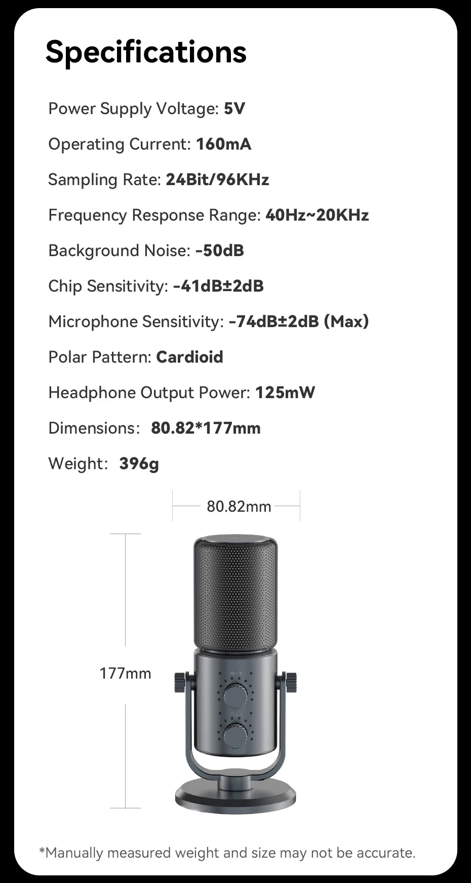 Ulanzi DCM-05 Condenser Microphone Cardioid Polar Pattern for Gaming Podcasting Livestreaming Voice Metting for Phone Cumputer